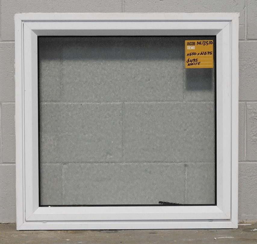 White Aluminium Awning Window With Obscure Glass