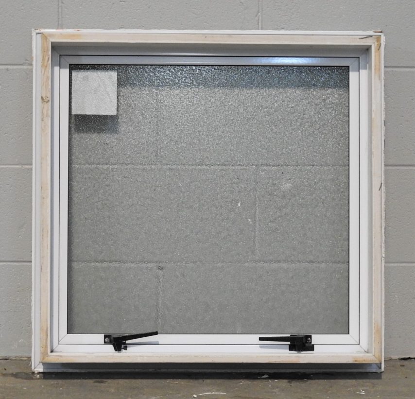 White Aluminium Awning Window With Obscure Glass