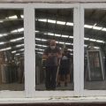 wooden twin casement window