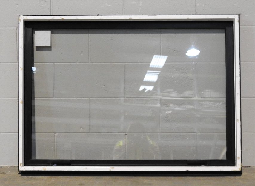 Black Aluminium Single Awning Window - Double Glazed