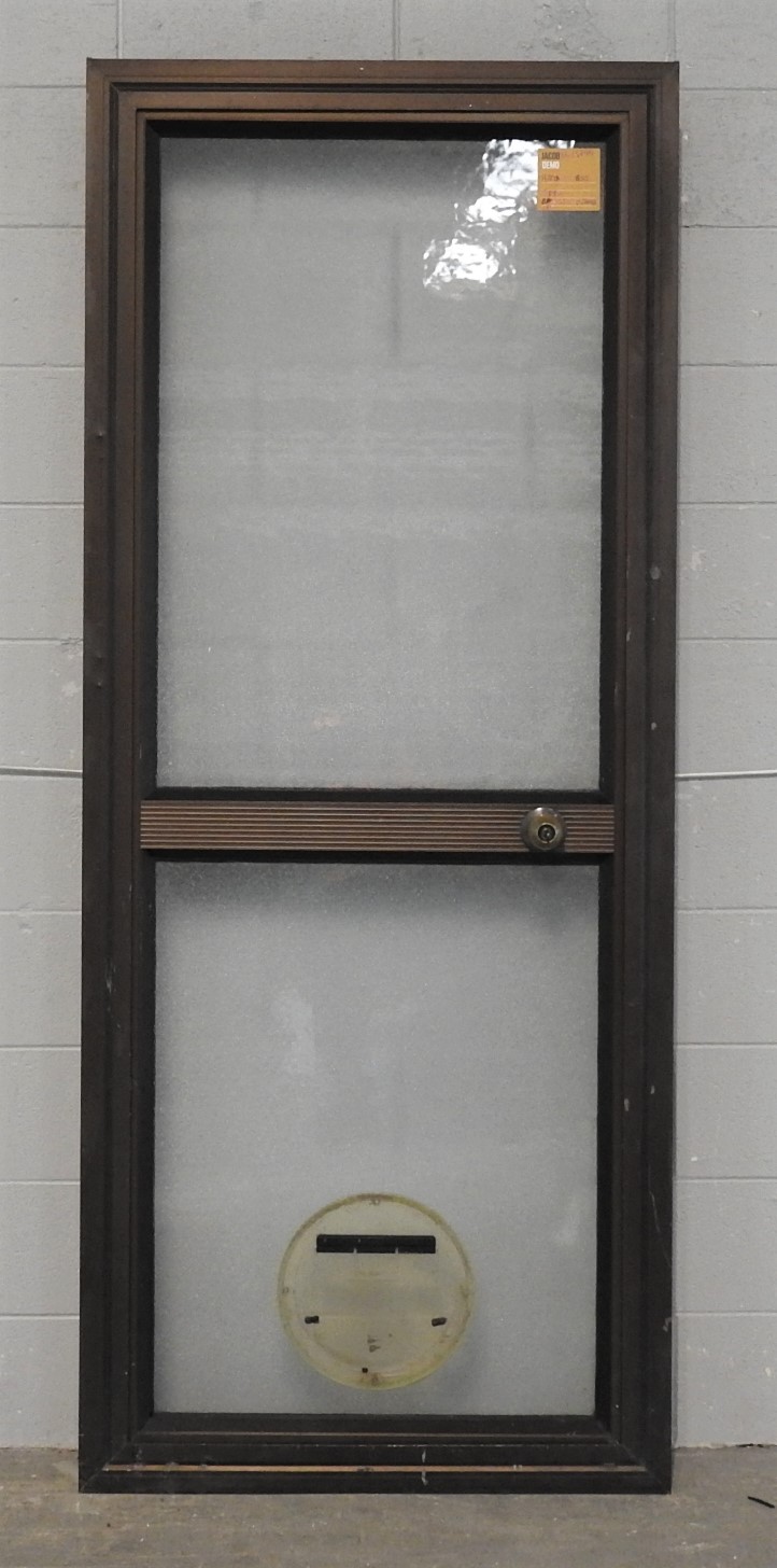 Bronze Aluminium Door - Opens in From Right