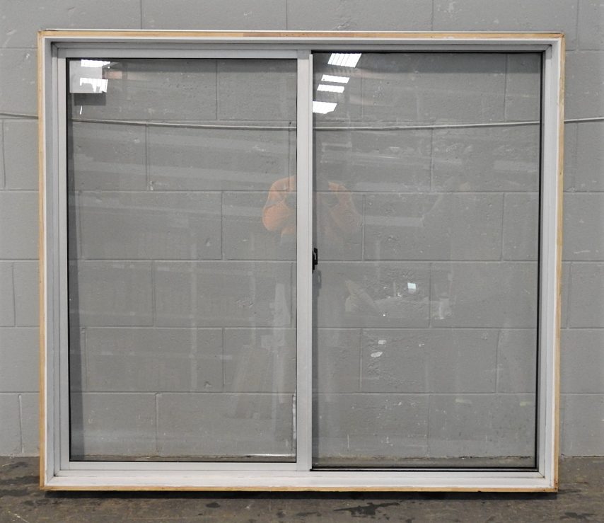 Silver Aluminium Sliding Window - Opens Right To Left