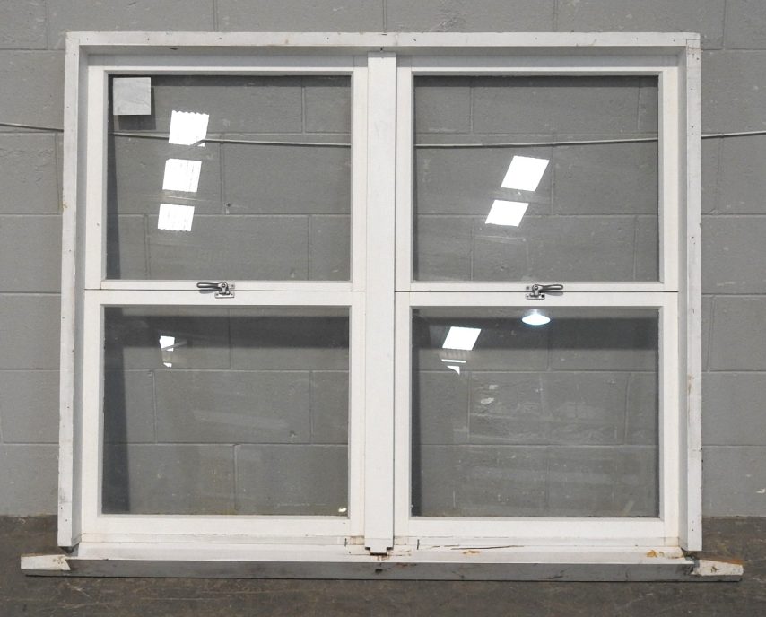 Wooden Double Awning Window With Bottomlights