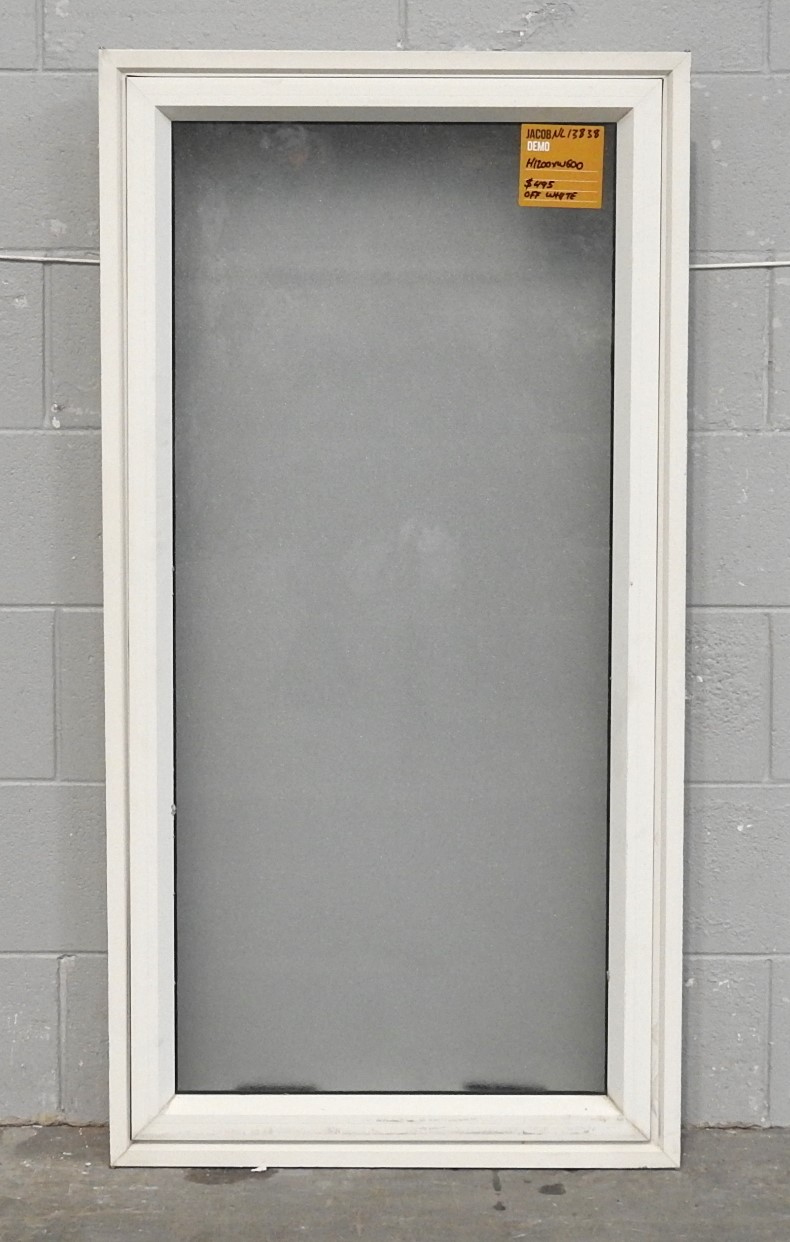 Off White Aluminium Single Awning Portrait Window