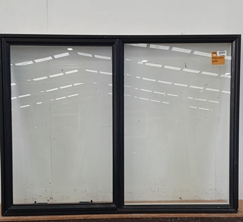 Black aluminium single awning Window