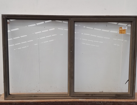 Brown aluminium single awning Window