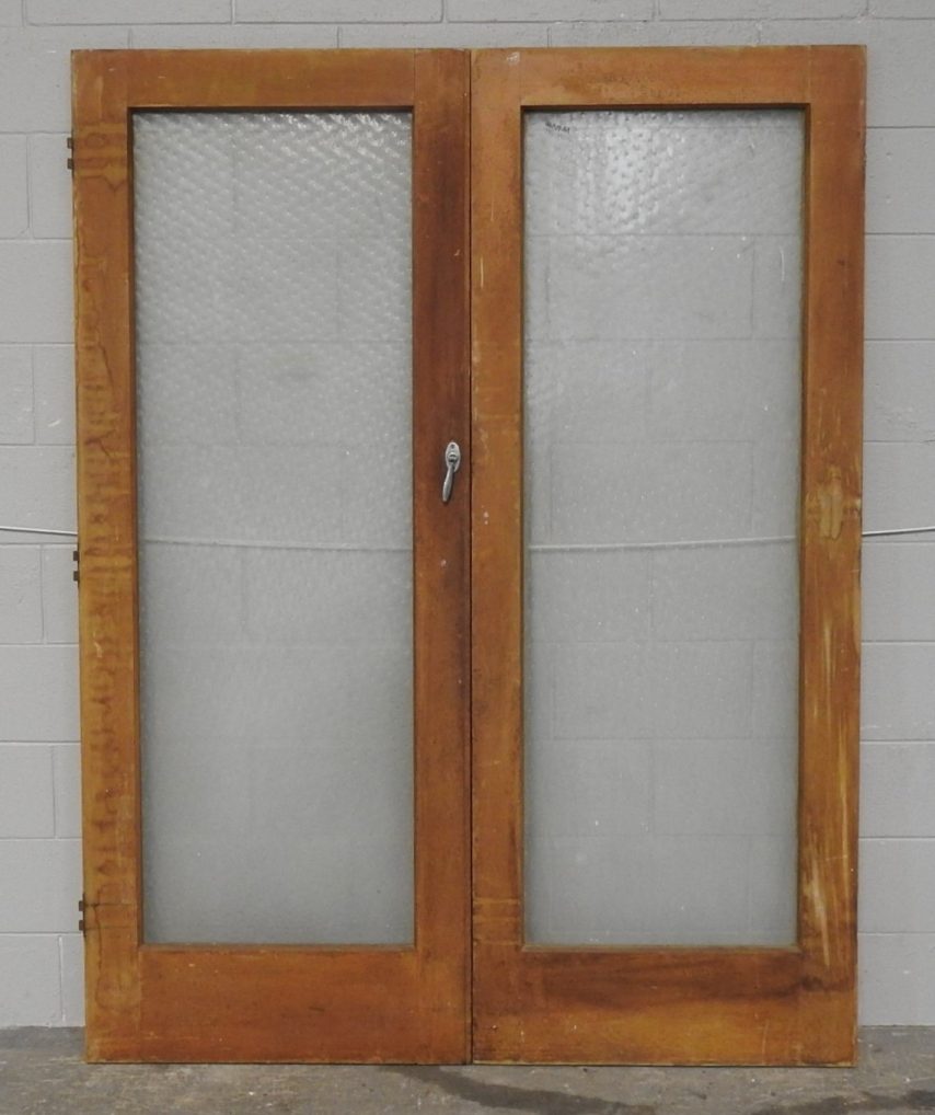 Wooden Internal French Door With Obscure Glass - Unhung