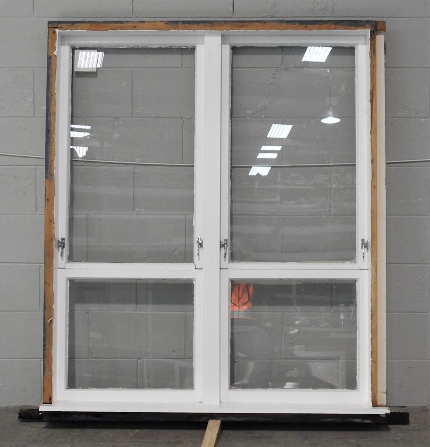 Wooden Double Awning Window With Bottomlights