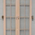 Narrow Wooden French 8 Light Doors - Unhung