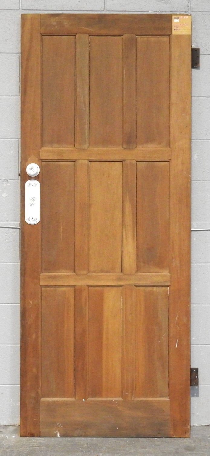 Wooden Bungalow 9 Panel Door - Unhung