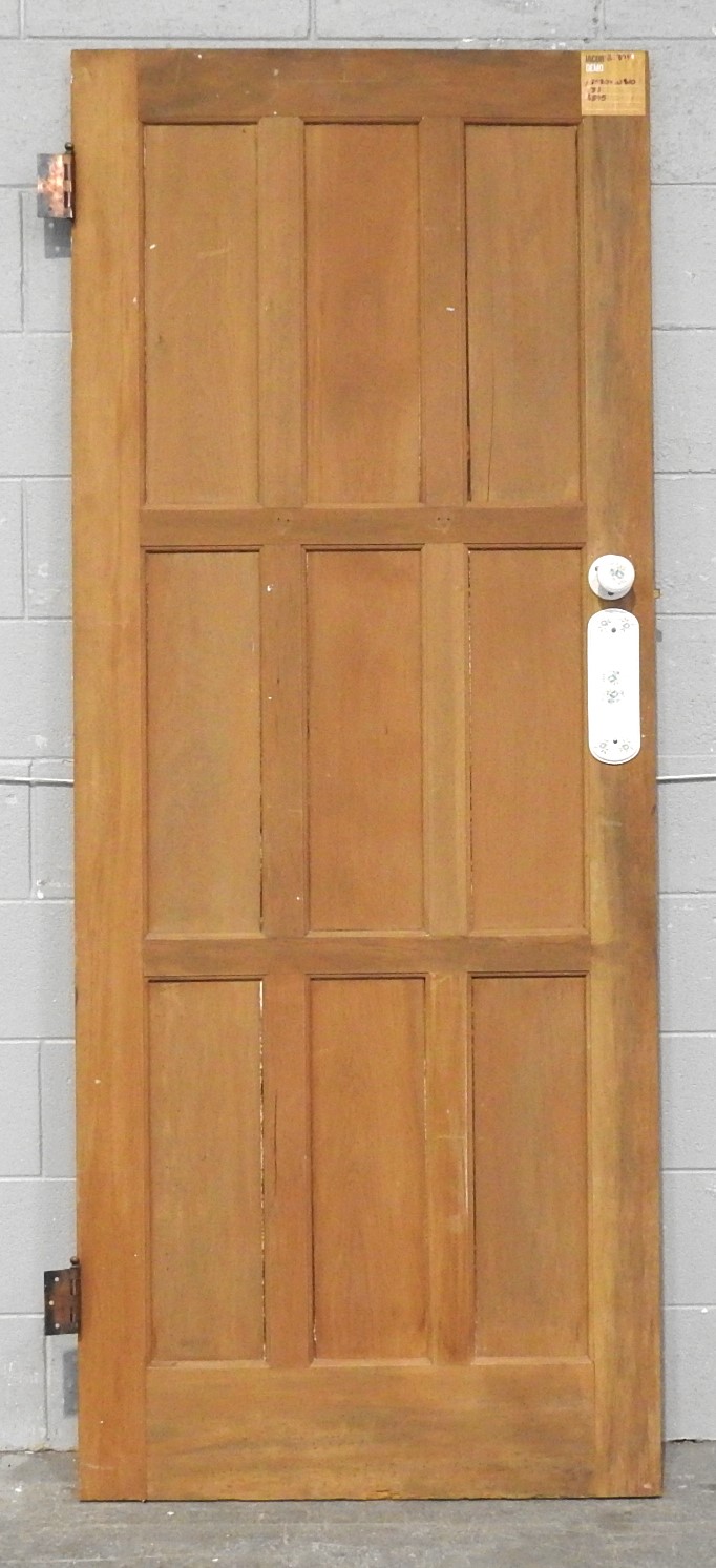 Wooden Bungalow 9 Panel Door - Unhung