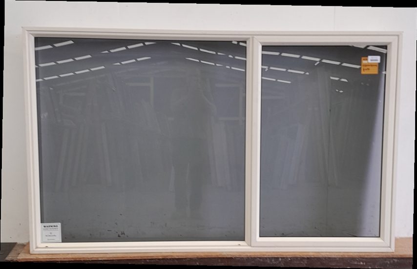 Cream aluminium single awning Window