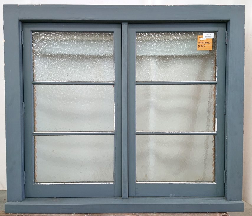 wooden twin casement window