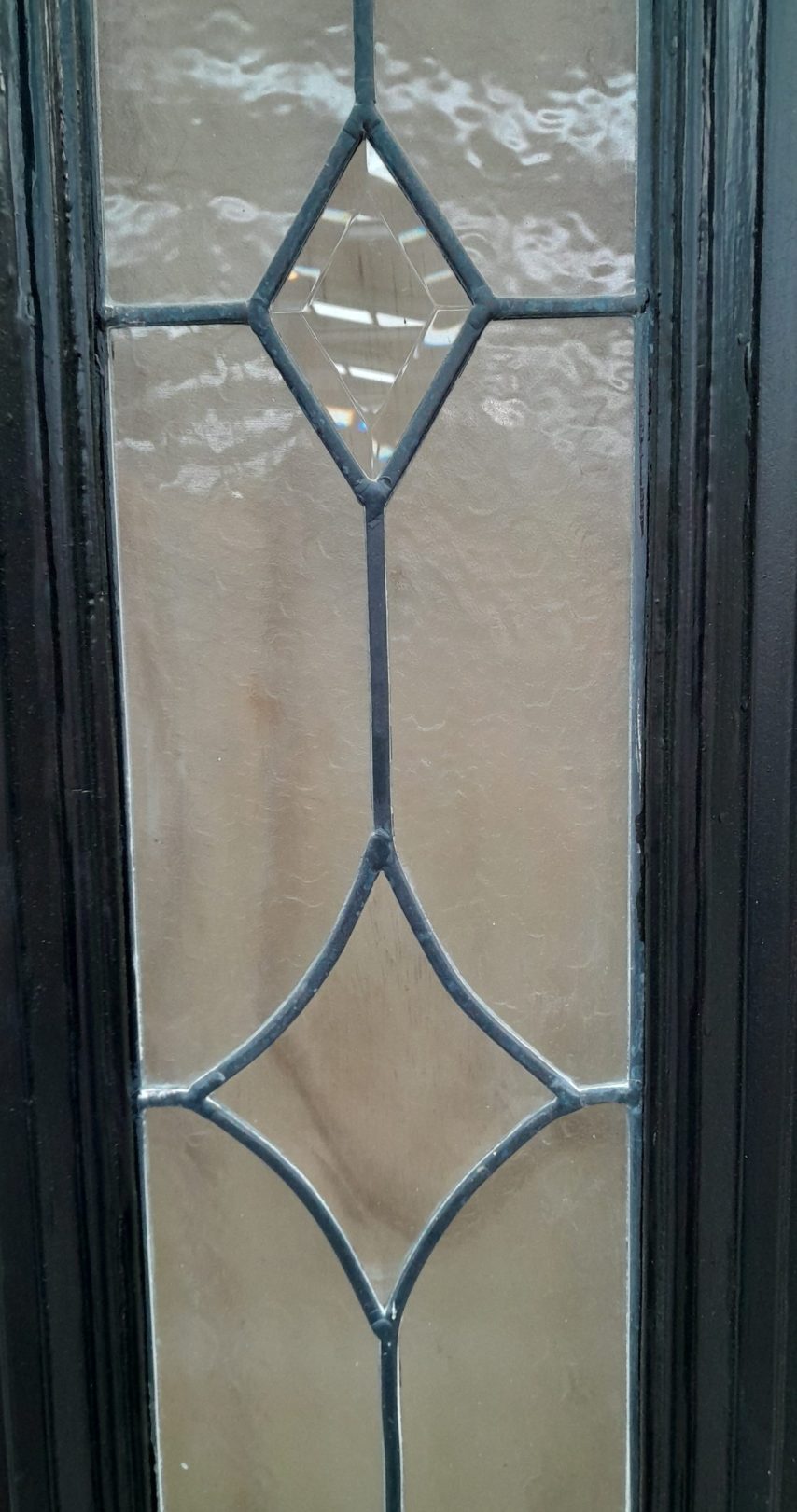 Unhung Wooden leadlight entrance door