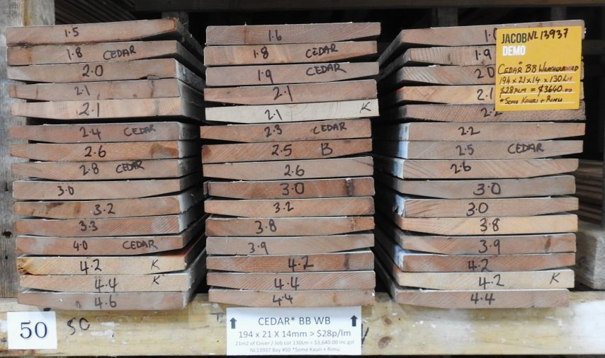 Salvaged Cedar Bevel-Back Weatherboard 194mm 296Lm Job Lot