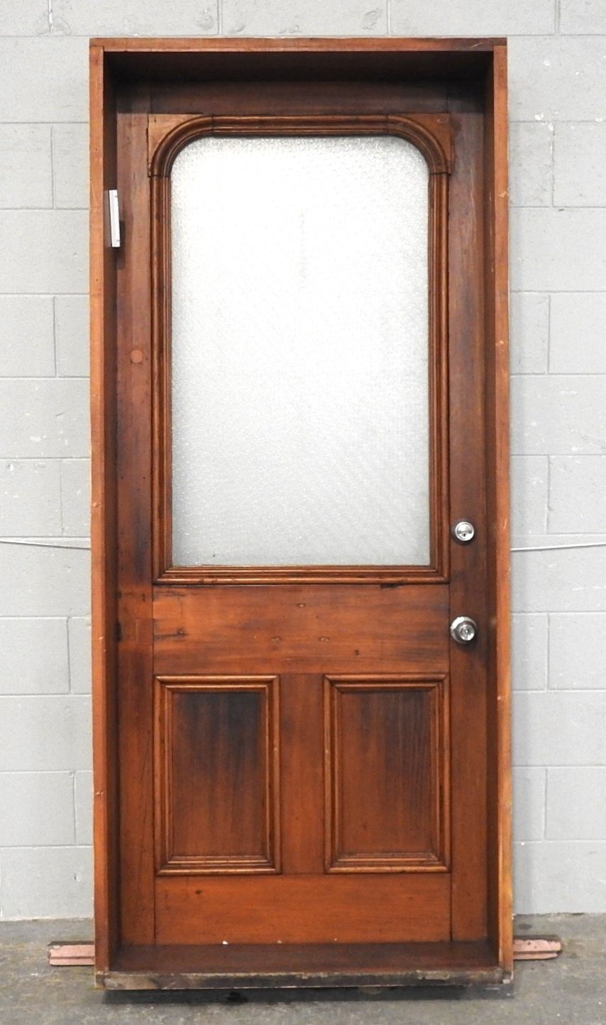 Wooden Villa Entry Door - Hung in Frame