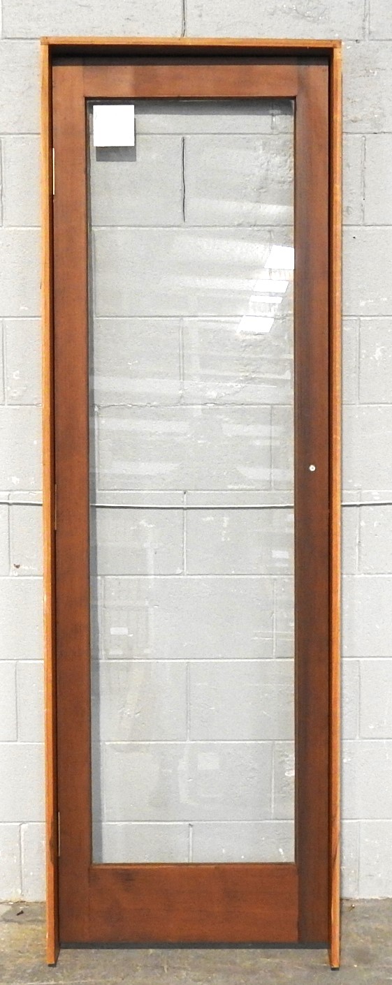 Narrow Wooden (Cedar) Interior Glass Door - Hung