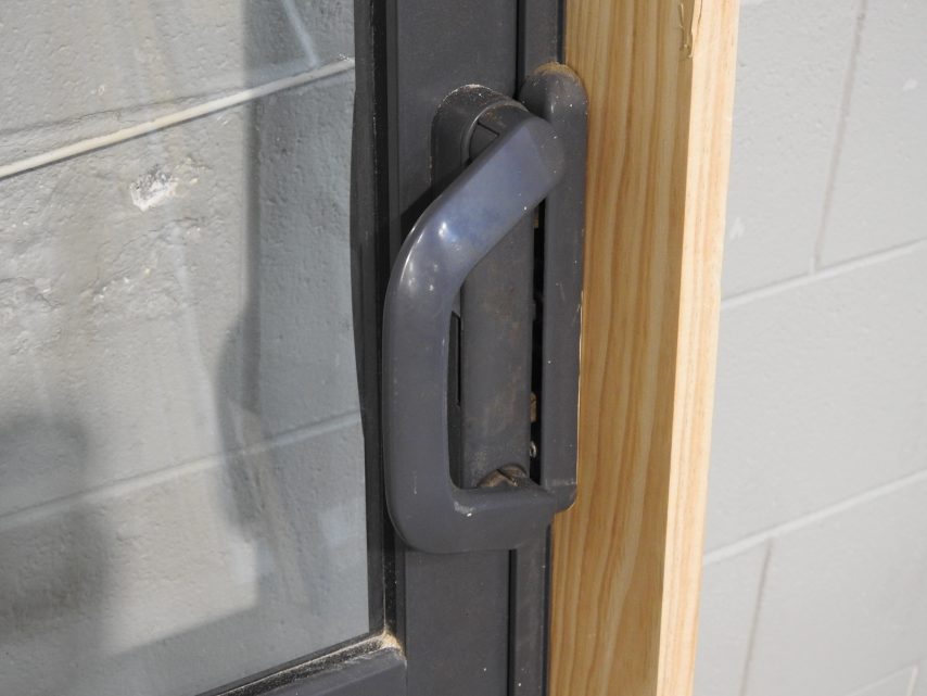 Denim Blue Aluminium Sliding Door With Awning Windows