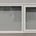 Off White Aluminium Single Awning Window - Double Glazed