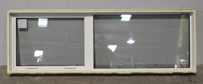 Off White Aluminium Single Awning Window - Double Glazed