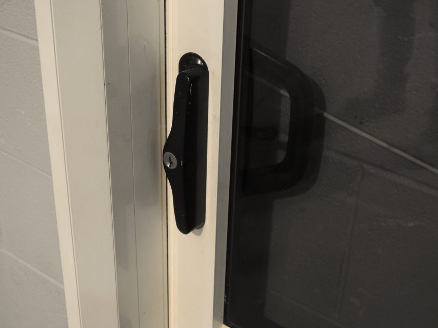 Off White Aluminium Stacker Sliding Door - Tinted Glass