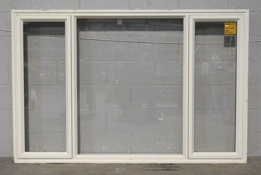 Off White Aluminium Casement Window - Two Opening Sashes