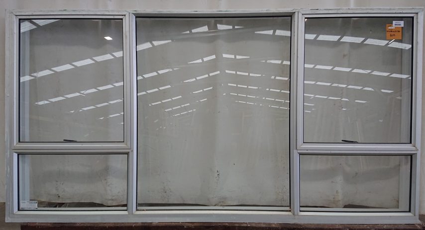 Silver Aluminium twin awning window