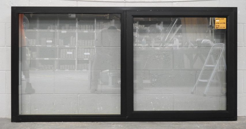 Black Aluminium Single Awning Window - Double Glazed