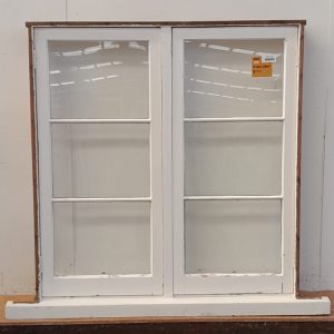 Wooden twin casement window