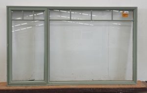 Mist green aluminium single awning window