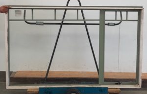 Mist green aluminium single awning window