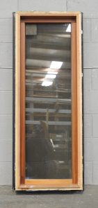 Denim Blue Aluminium Fixed Window - Cedar/Rimu Liners