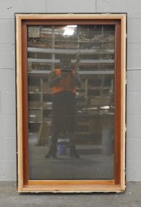 Denim Blue Aluminium Fixed Window - Cedar/Rimu Liners