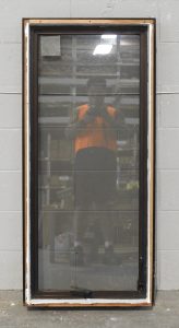 Bronze Aluminium Single Awning Portrait Window