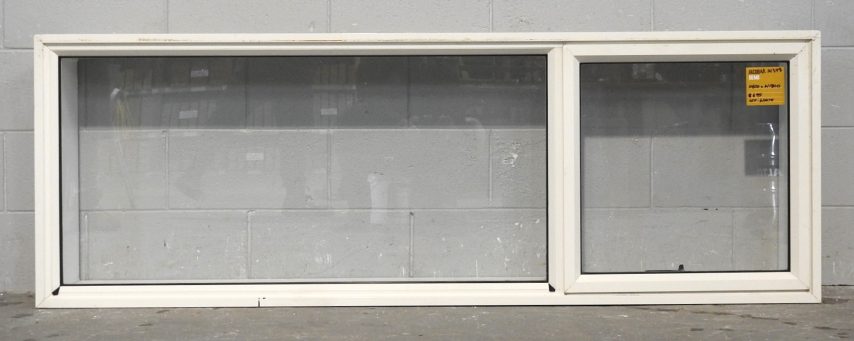Off White Aluminium Single Awning Landscape Window
