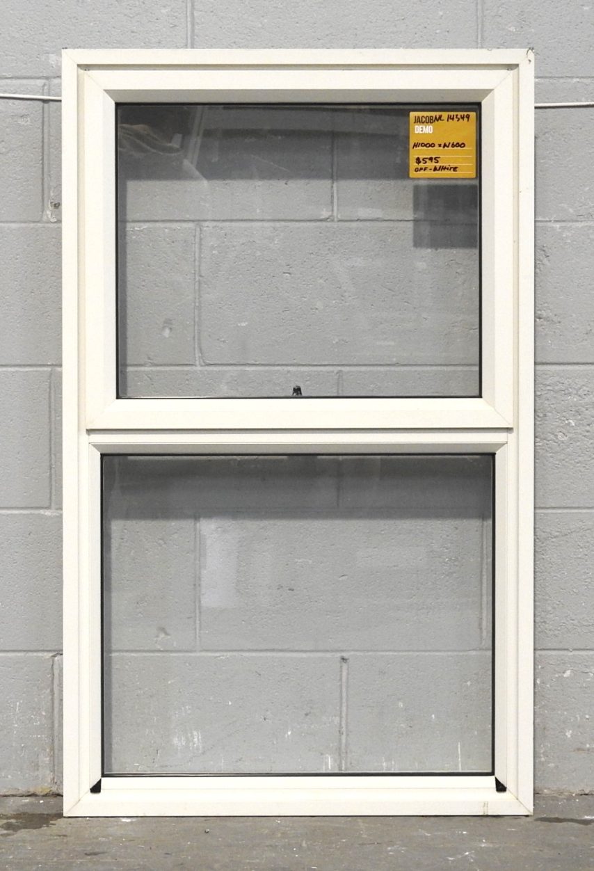 Off White Aluminium Single Awning Portrait Window