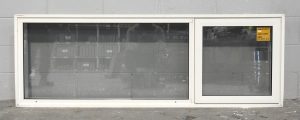 Off White Aluminium Single Awning Landscape Window DG