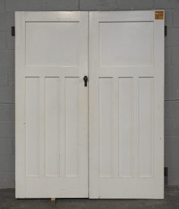 Wooden Bungalow Internal Double 3 Panel Doors - Unhung