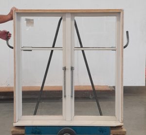 Wooden twin casement casement window