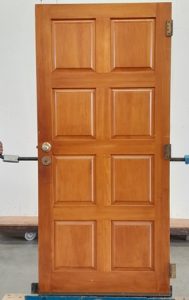 Unhung Wooden exterior door