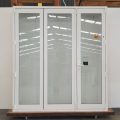 New Warm white aluminium double glazed 3 leaf bi-fold door