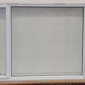 White aluminium twin awning window