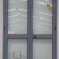 Grey aluminium French doors