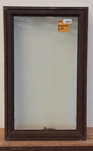 Brown aluminium single awning window