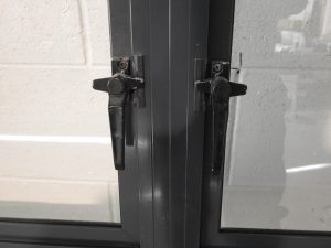 Denim blue Aluminium double awning window