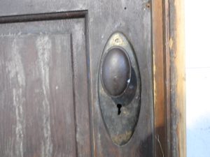 Wooden Bungalow 2 Panel Door - hung