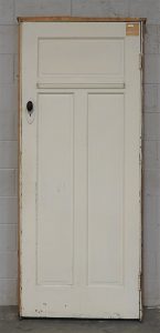 Wooden Bungalow 2 Panel Door - hung