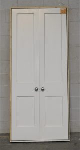 Wooden Villa / Bungalow Style Double Cupboard Doors - Hung