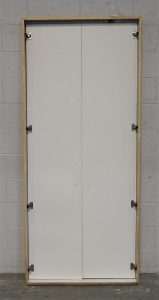 Wooden Villa / Bungalow Style Double Cupboard Doors - Hung