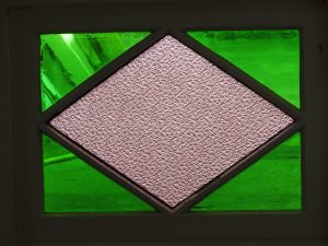 Villa Wooden Stained Glass Fixed Pane Window